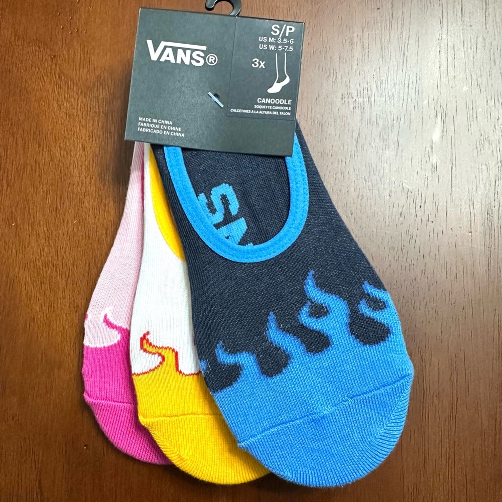 Vans 3-Pack Fuego Canoodle Socks S/P - Picture 2 of 5